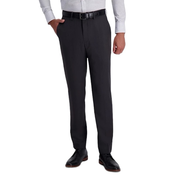 Haggar Other - Haggar Premium Stretch Flex-Waist Slim-Fit Dress Pants Gray Mens Size 29x30